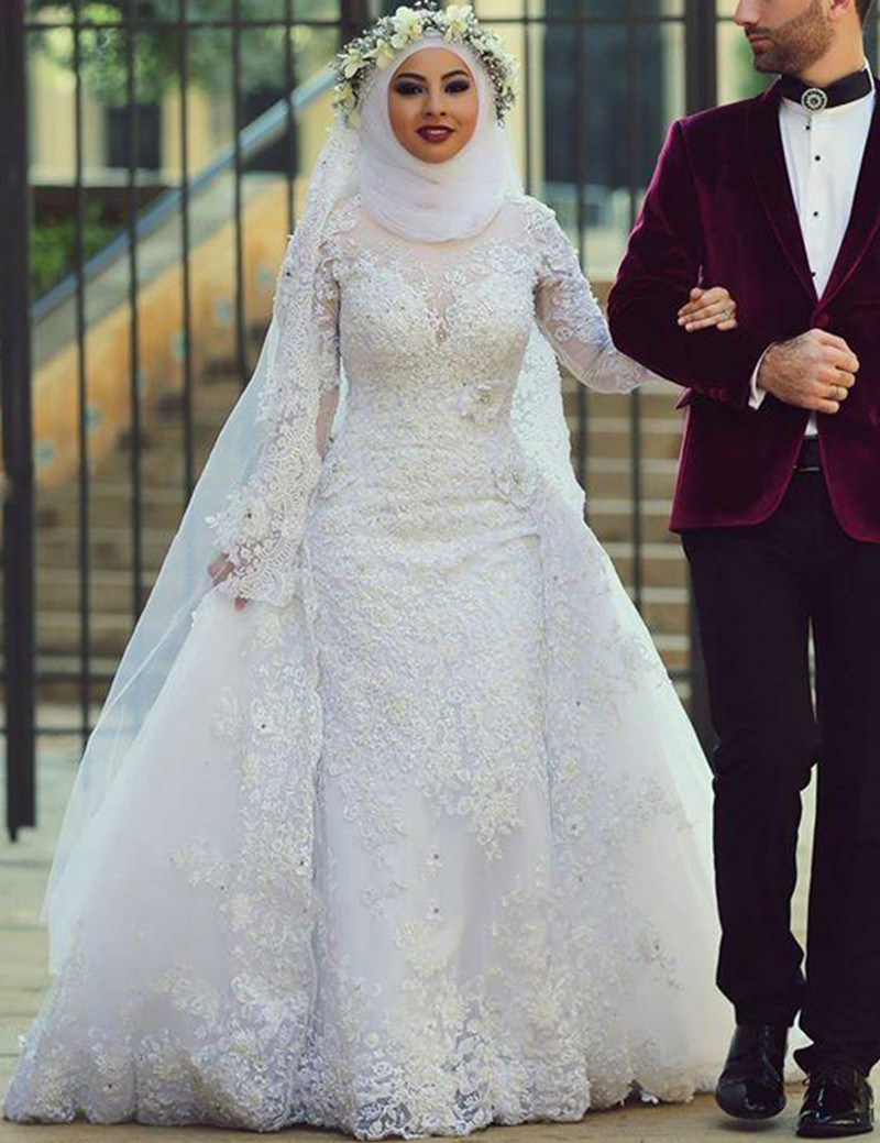 977 فساتين عرايس محجبات - كوني اجمل عروسة بهذه الفساتين احلام حواء